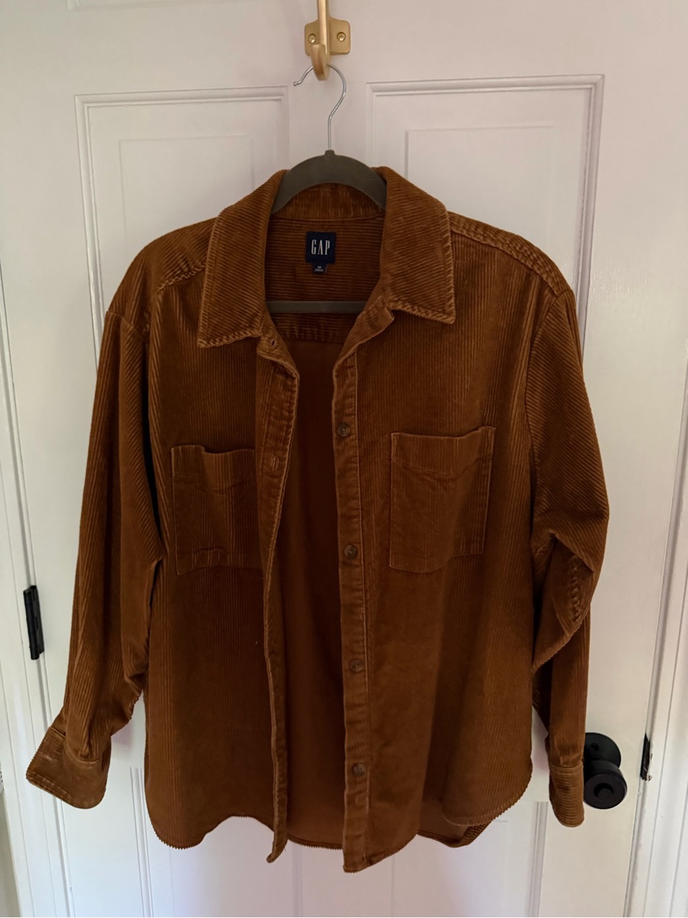 GAP Corduroy Shirt Jacket in Brown